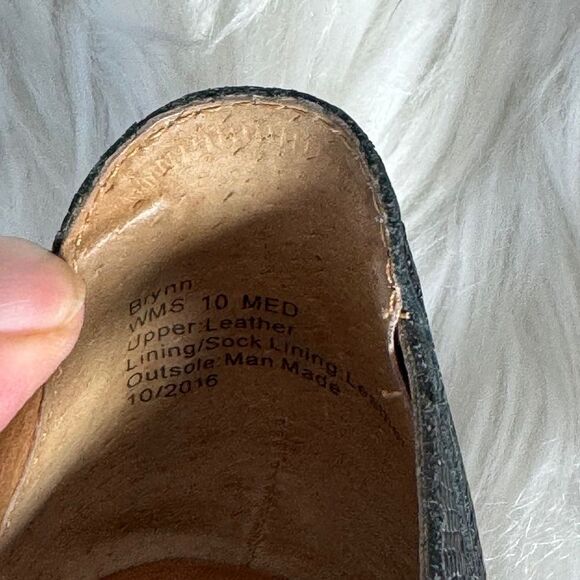 Gentle Souls By Kenneth Cole Brynn Black Textured Leather Mary Janes Sz 10 - Picture 6 of 6